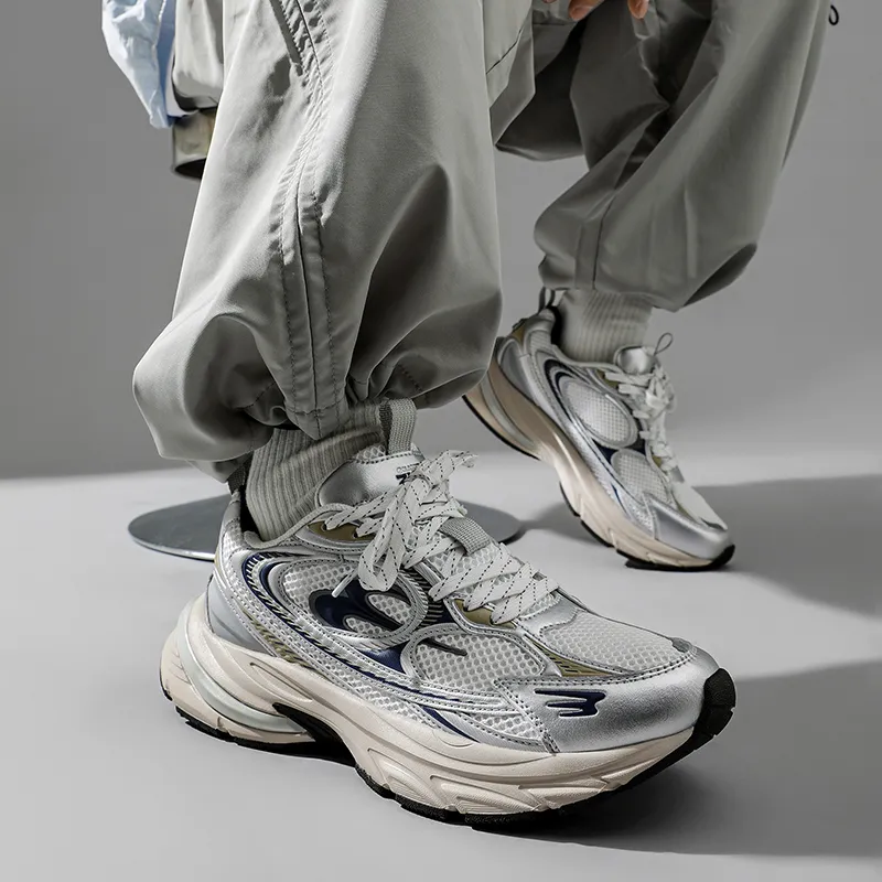 ZHR Light Mecha Collection Cushioning Abrasion Resistant Breathable Low Top Chunky Sneakers Unisex-5