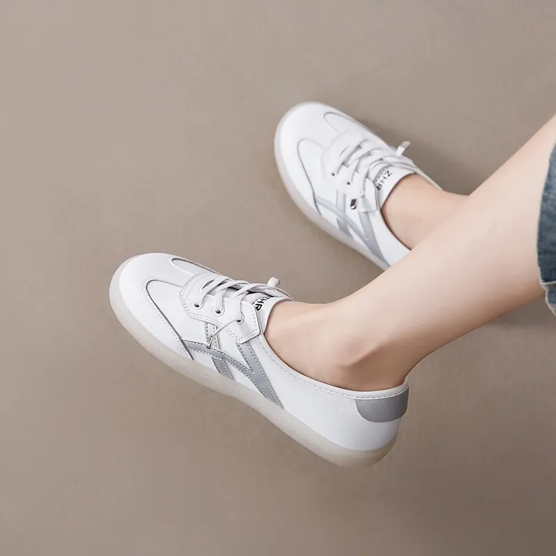 ZHR Small White Shoes Abrasion-Resistant Low-Top Skateboard Shoes Women's-9