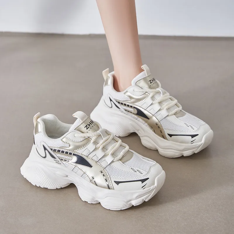 ZHR Abrasion Resistant Breathable Low Top Chunky Sneakers Women's-3