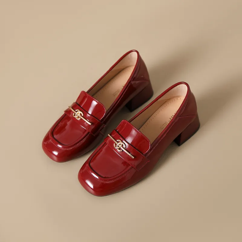 ZHR Loafers Women's Burgundy, Black-7