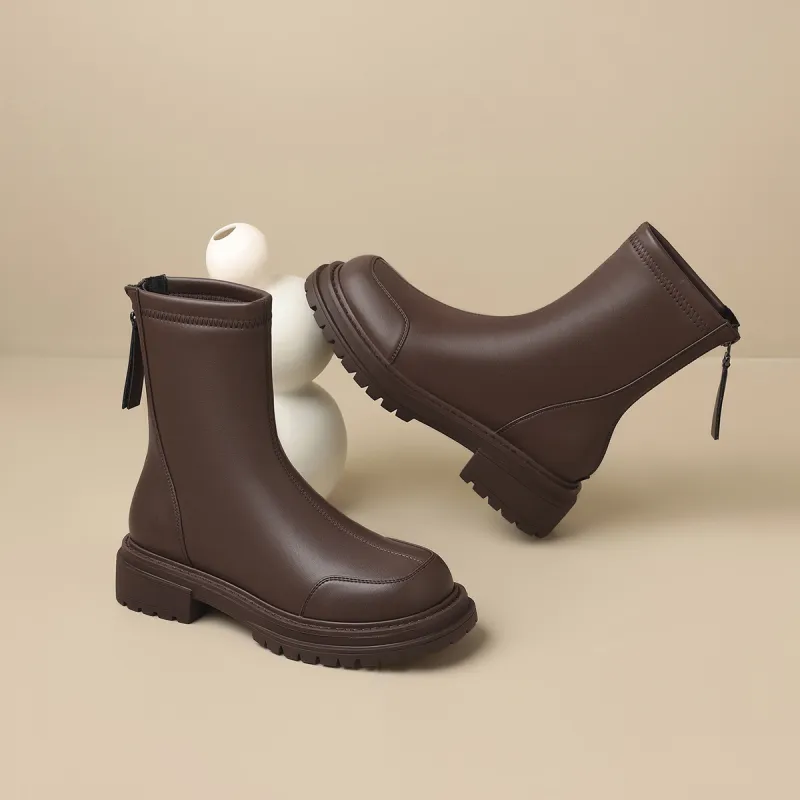 ZHR Ankle Boots Women's Black/Brown-12