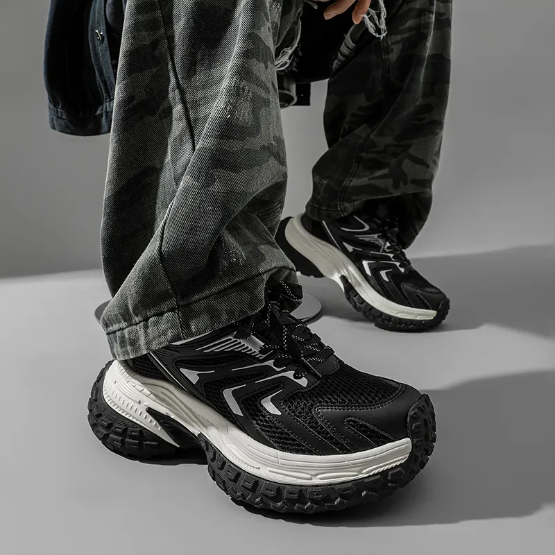 ZHR Glacier Future Collection Cushioning, Abrasion Resistant, Breathable, Lightweight Low Top Chunky Sneakers Unisex-11