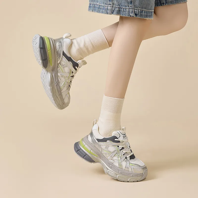 ZHR Cushioning, Wear Resistant Low Top Chunky Sneakers Women's-4