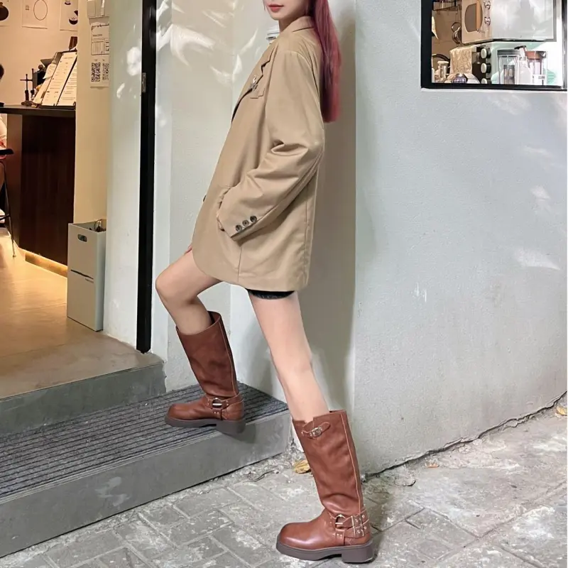 ZHR Knee-high Boots 4cm Women's-14