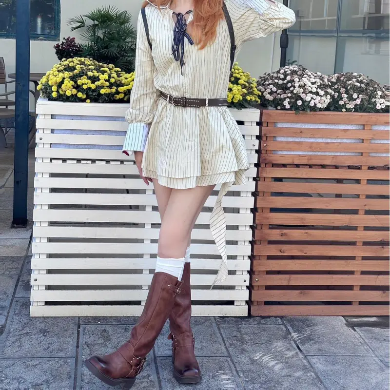 ZHR Knee-high Boots 4cm Women's-3