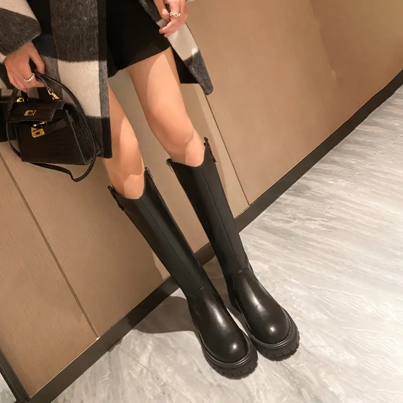 ZHR Knee-high Boots 4cm Women's-2