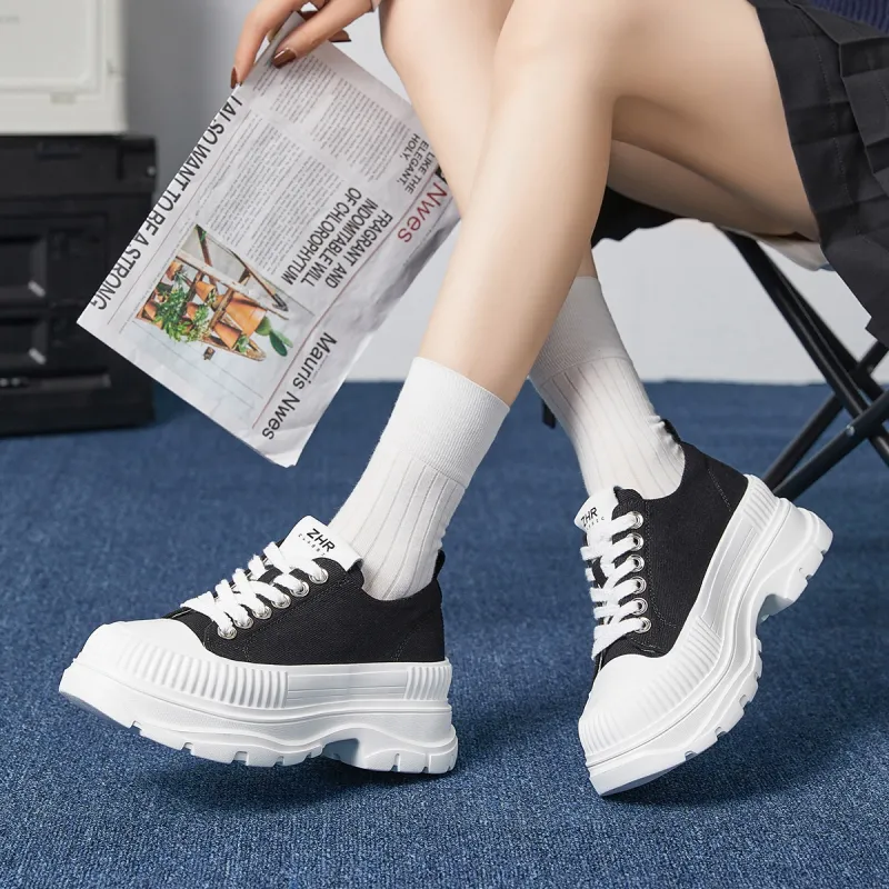 ZHR Artsy Style Canvas Shoes Wear resistant And Lightweight Casual Shoes Women's-1
