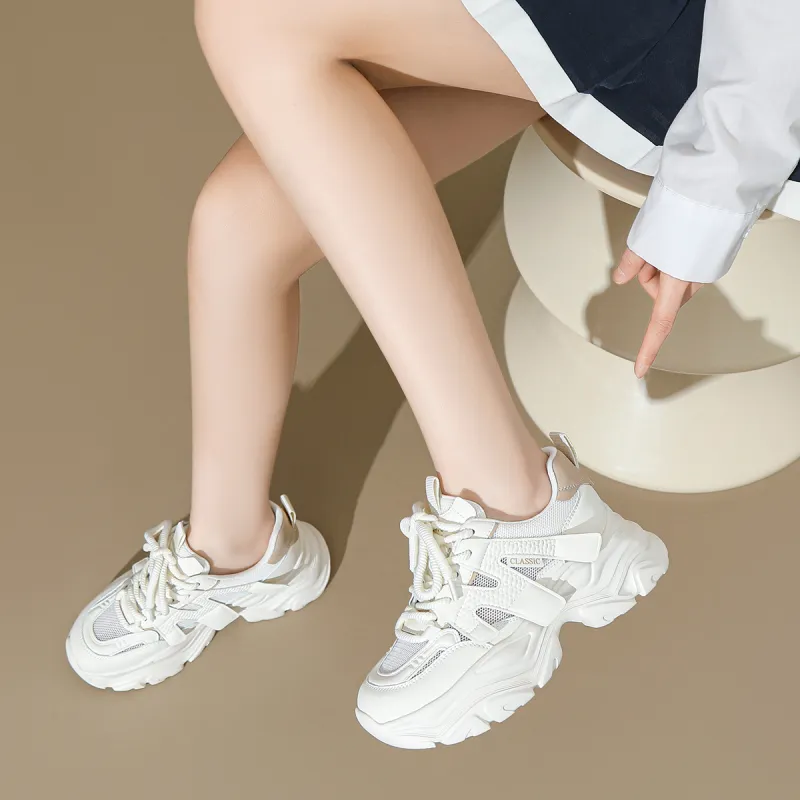 ZHR Cushioning Breathable Low-Top Chunky Sneakers Women's-9