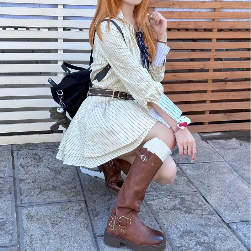 ZHR Knee-high Boots 4cm Women's-6