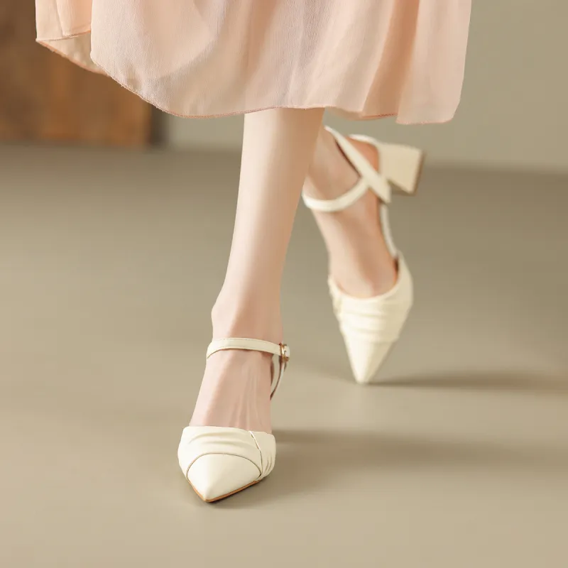 ZHR Block Heel High Heels 4.5cm Women's-2