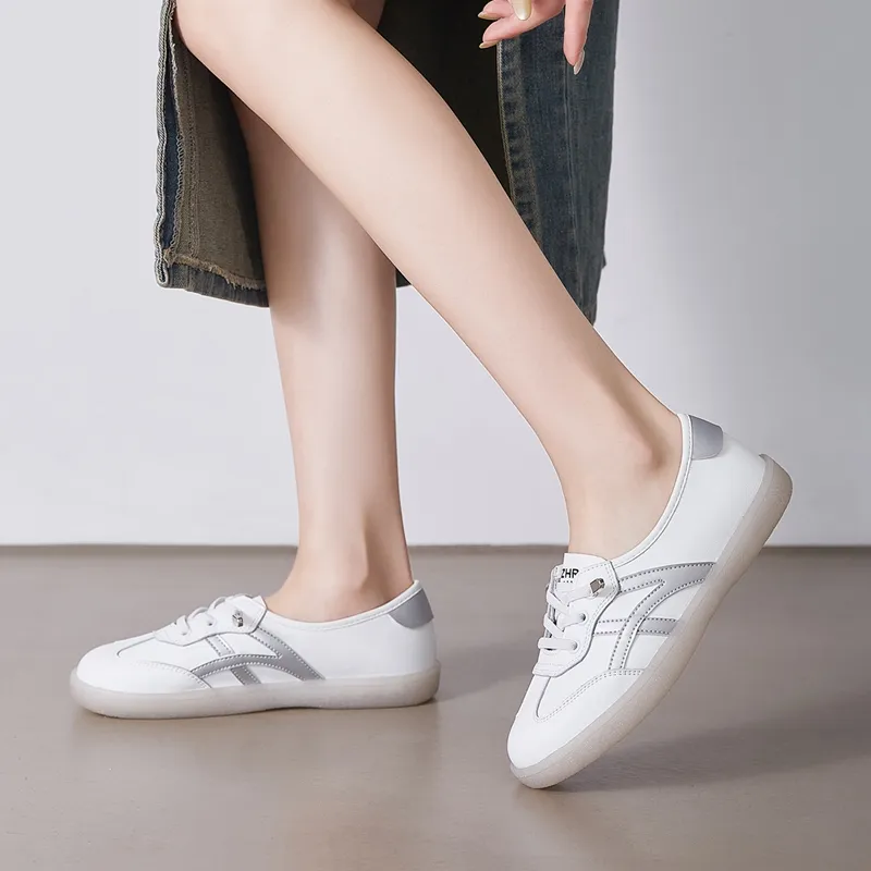 ZHR Small White Shoes Abrasion-Resistant Low-Top Skateboard Shoes Women's-11