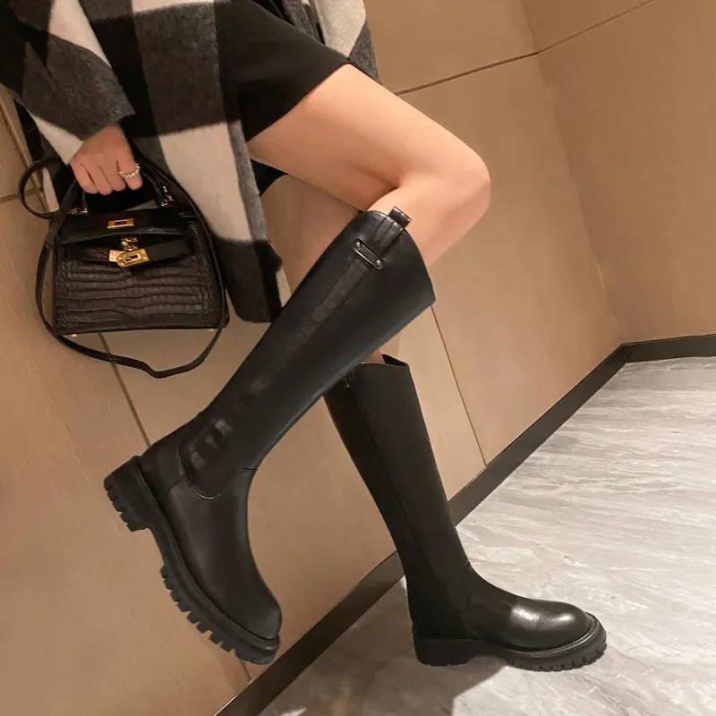 ZHR Knee-high Boots 4cm Women's-17
