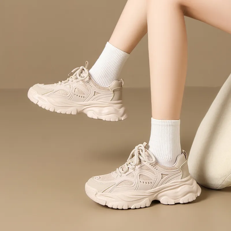 ZHR Height Increasing Shoes Wear-resistant And Lightweight Low-Top Chunky Sneakers Women's-9