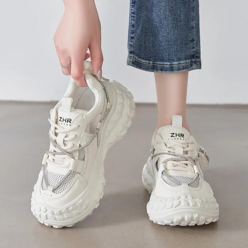ZHR Lightweight Height Increasing Low-Top Chunky Sneakers Women's-13