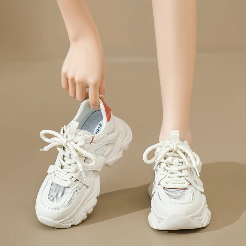 ZHR Cushioning Breathable Low-Top Chunky Sneakers Women's-4
