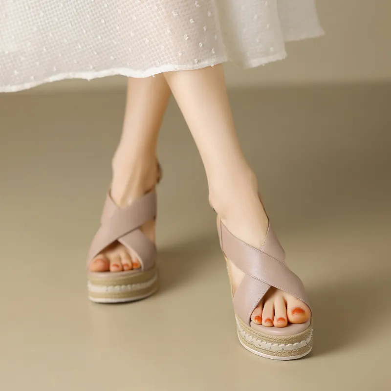 ZHR Strap Sandals 9.5cm Women's Beige Nude-3