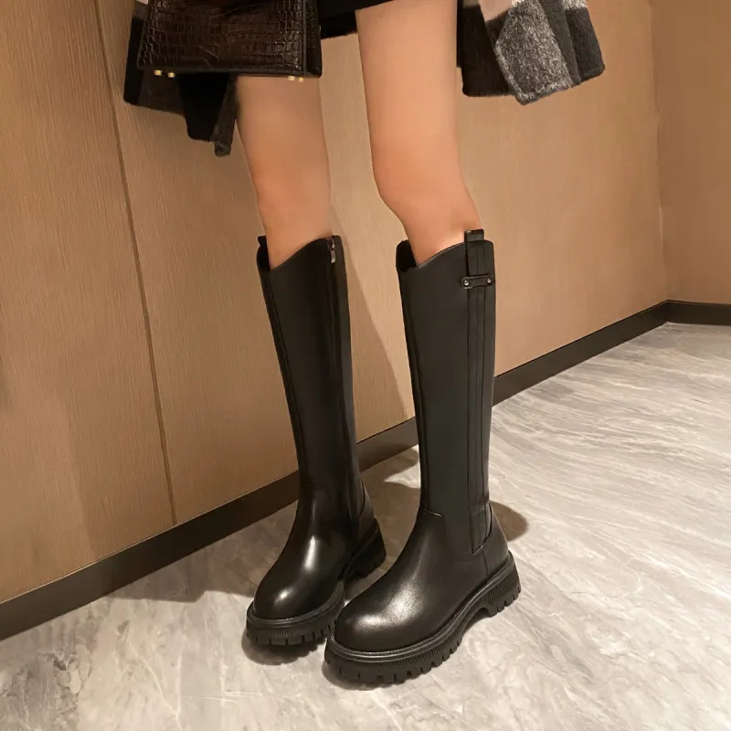 ZHR Knee-high Boots 4cm Women's-18