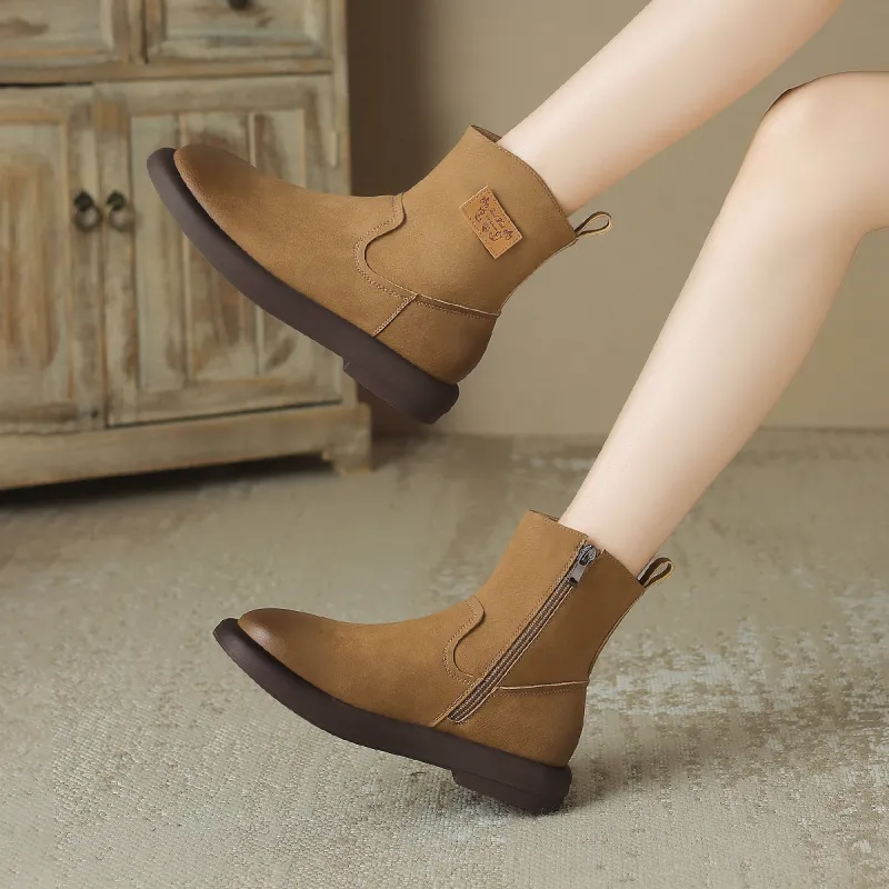 ZHR Ankle Boots Women's Black/Camel-23