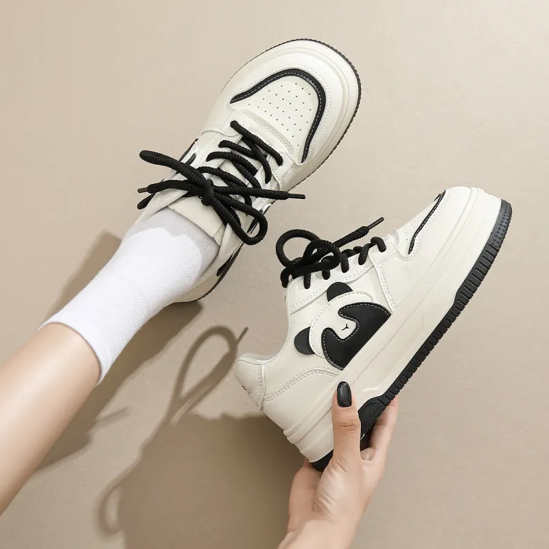 ZHR Small White Shoes Durable Breathable Low Top Skateboard Shoes Women's-5
