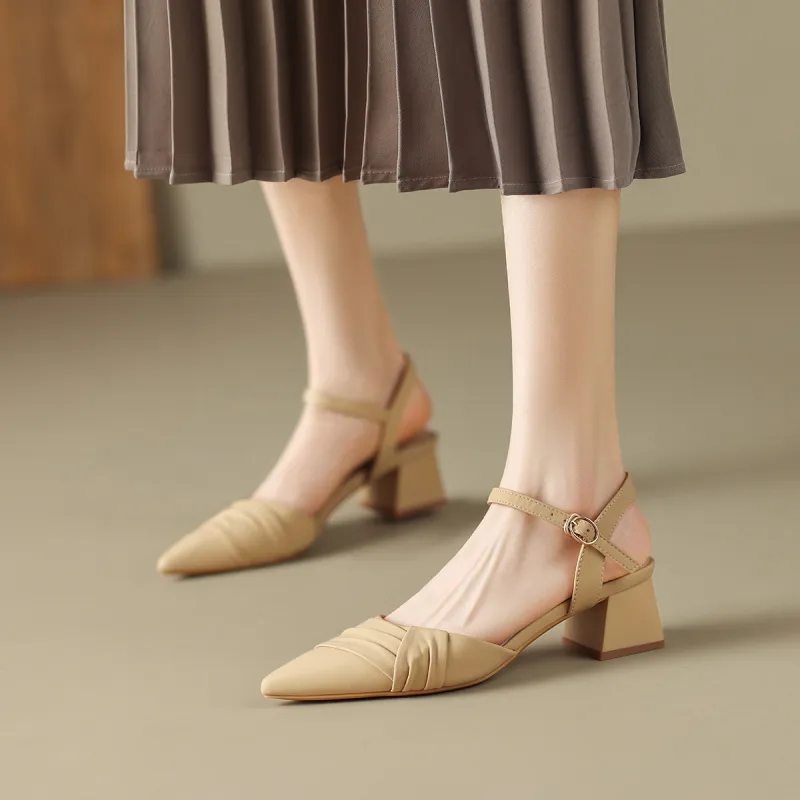 ZHR Block Heel High Heels 4.5cm Women's-15
