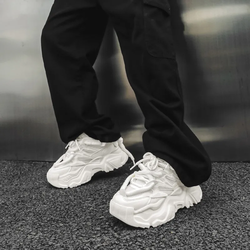 ZHR Abrasion Resistant Lightweight Height Increasing Low Top Chunky Sneakers Unisex-9