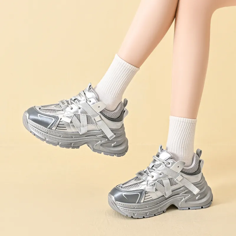 ZHR Sparkling Galaxy Cushioning Breathable Low-Top Chunky Sneakers Women's-3