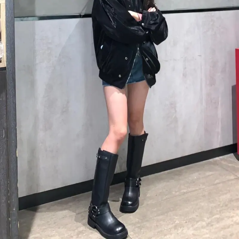 ZHR Knee-high Boots 4cm Women's-17