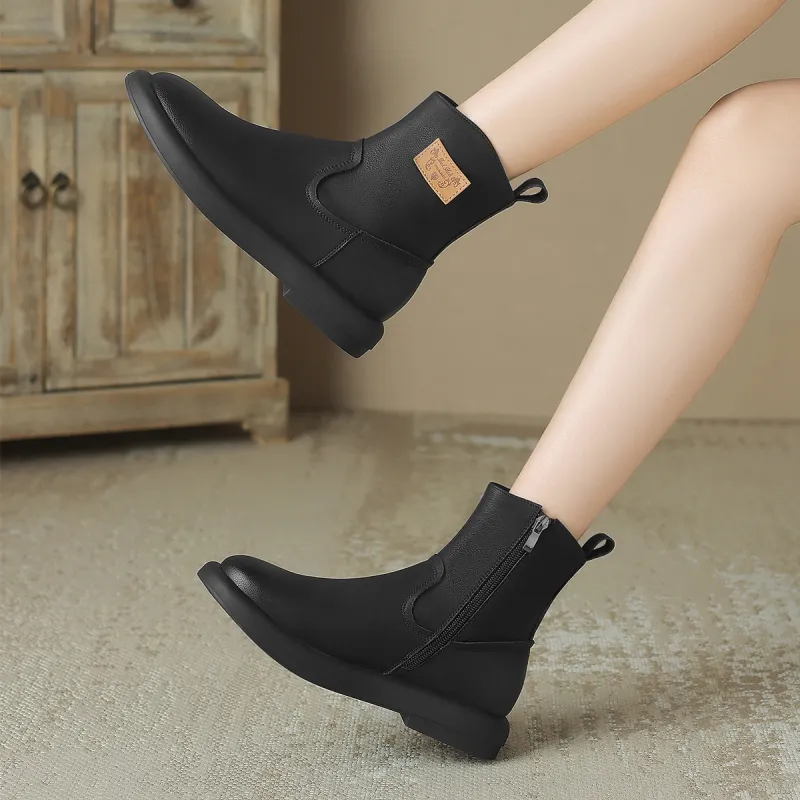 ZHR Ankle Boots Women's Black/Camel-16