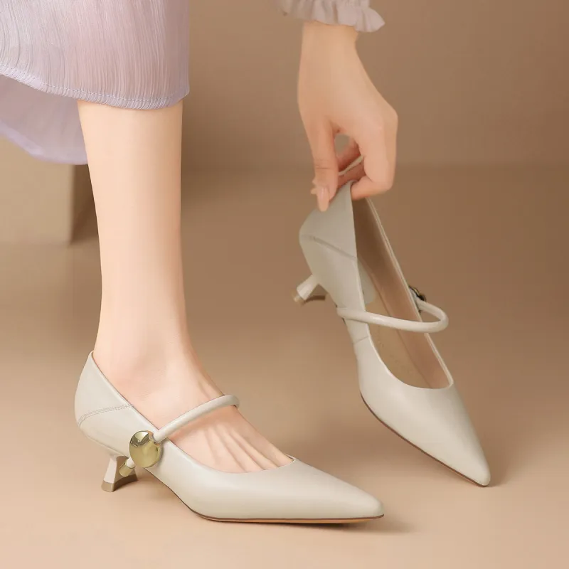 ZHR Slim Heel High Heels 4.5cm Women's-5
