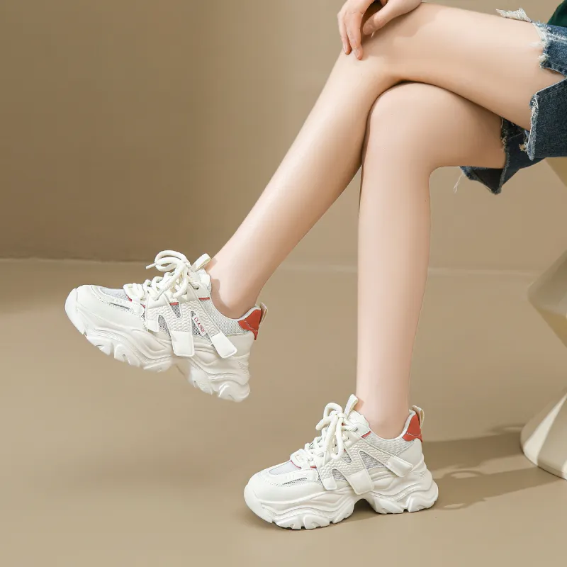 ZHR Cushioning Breathable Low-Top Chunky Sneakers Women's-3