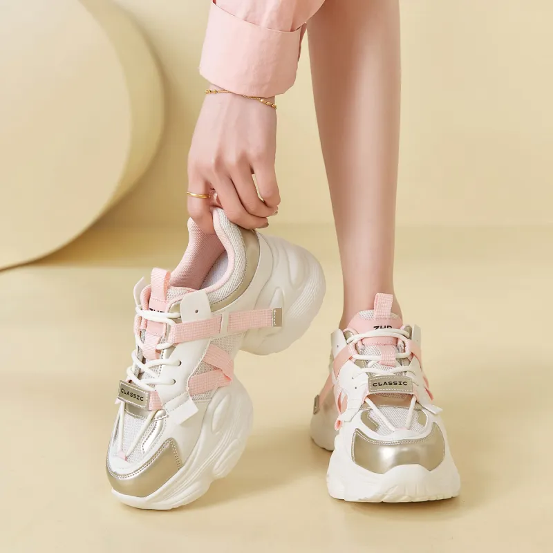 ZHR Sparkling Galaxy Cushioning Breathable Low-Top Chunky Sneakers Women's-25