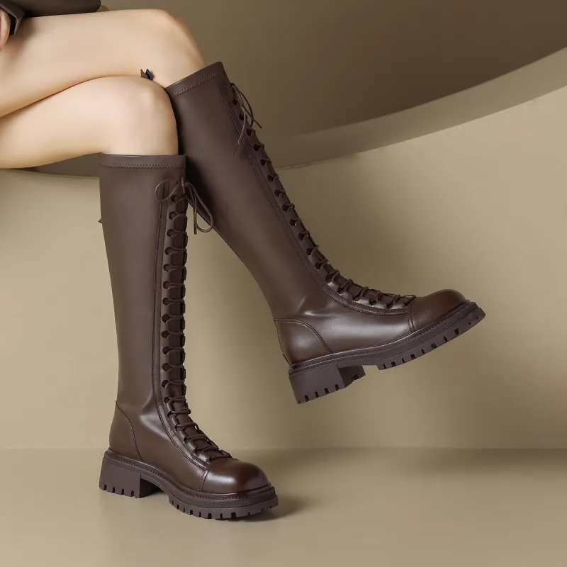 ZHR Knee-high Boots 4.5cm Women's-13
