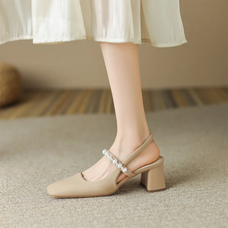 ZHR Chunky Heel High Heels 5.5cm Women's-8