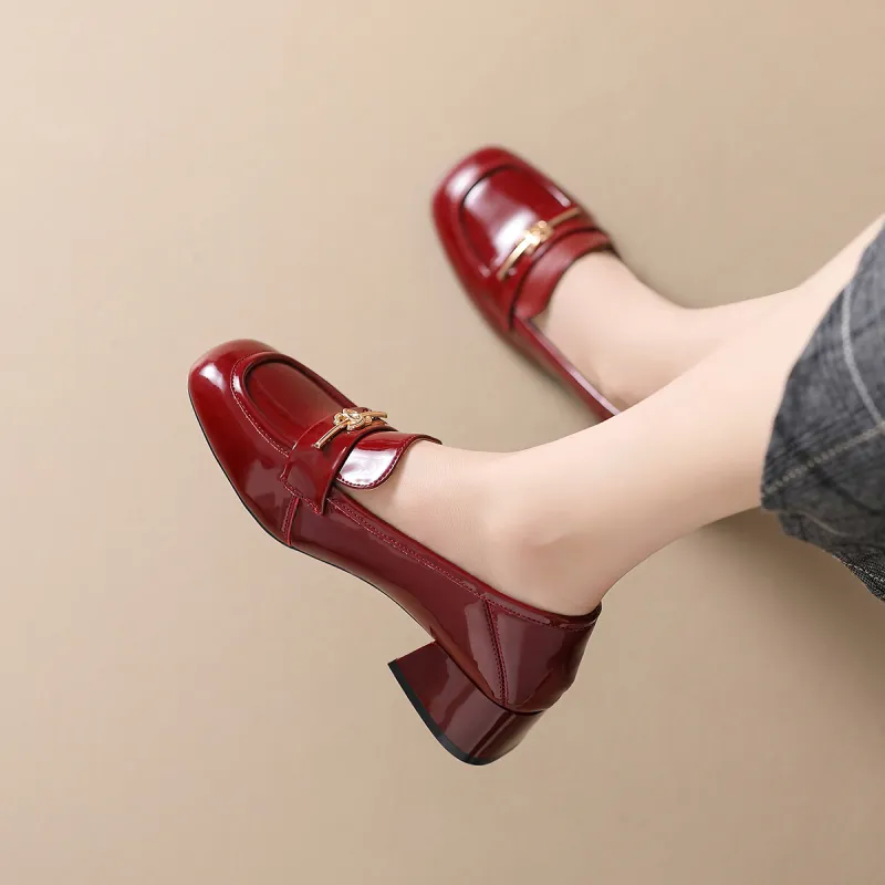 ZHR Loafers Women's Burgundy, Black-9