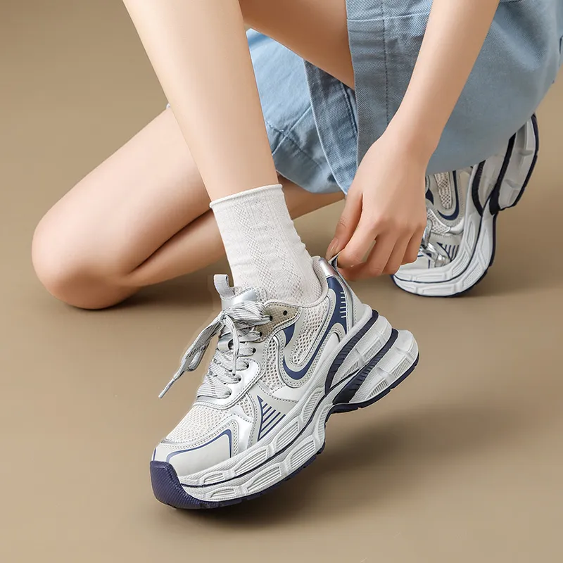 ZHR Super Star Era Cushioning Abrasion Resistant Coverage Lightweight Low Top Chunky Sneakers Women's-7
