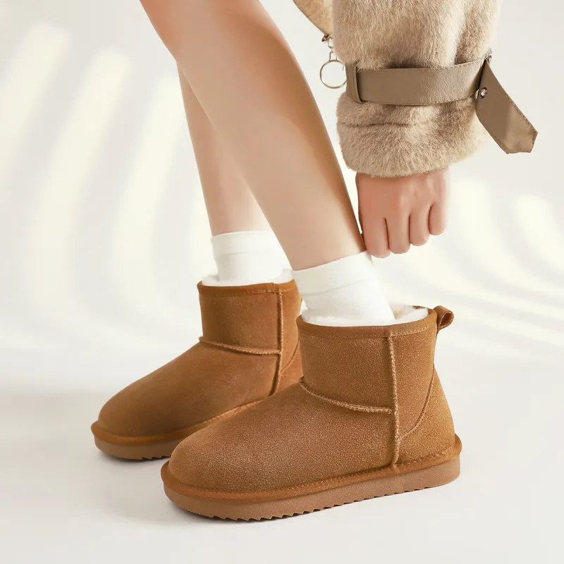 ZHR Wear-Resistant Coverage Knee-High Snow Boots Women's-21