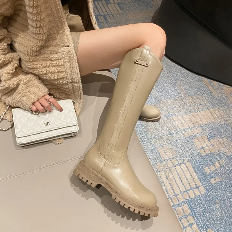 ZHR Knee-high Boots 4cm Women's-26