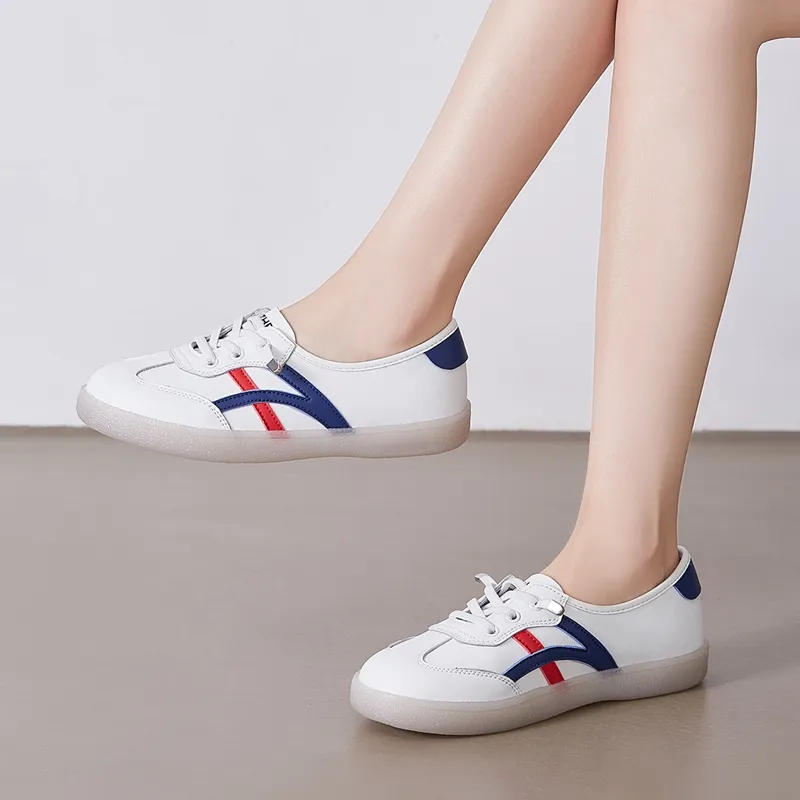 ZHR Small White Shoes Abrasion-Resistant Low-Top Skateboard Shoes Women's-5