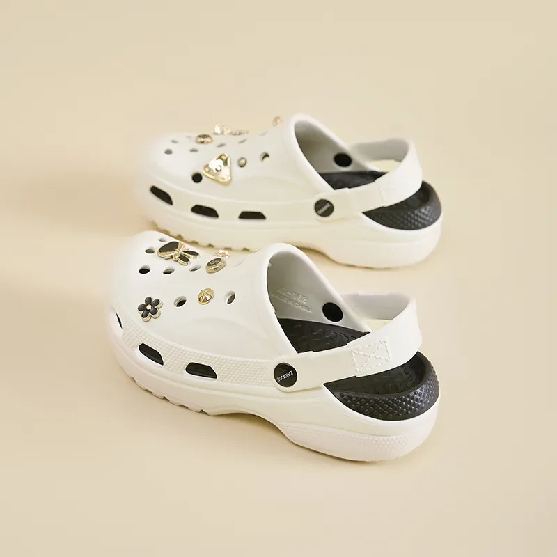 ZHR Cream Puff Shoes Clogs Women's White-5