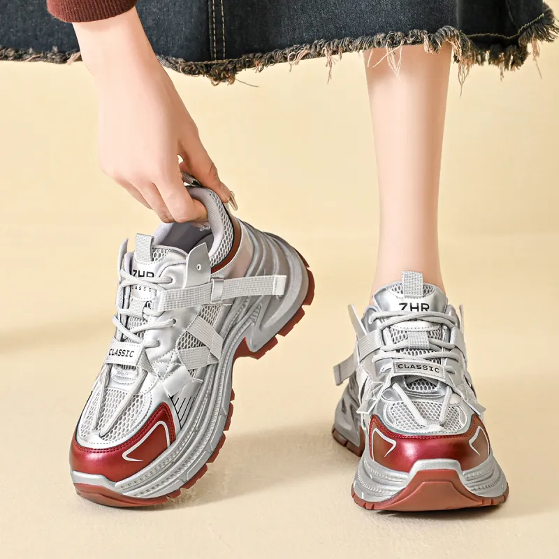 ZHR Sparkling Galaxy Cushioning Breathable Low-Top Chunky Sneakers Women's-8
