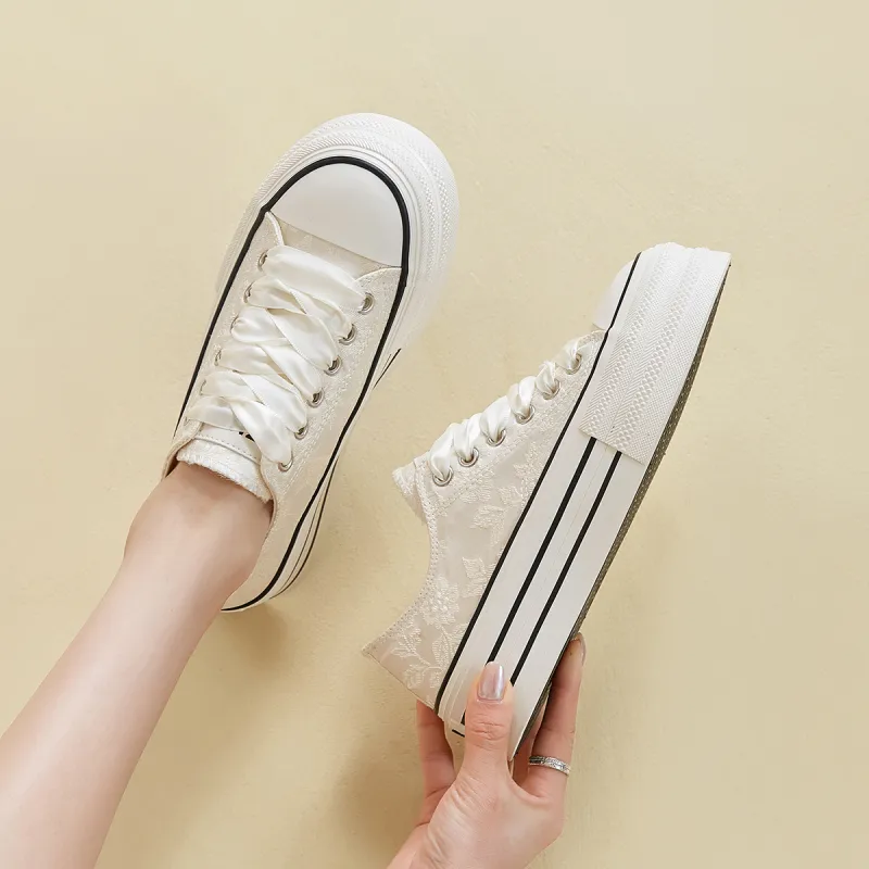 ZHR Height Increasing Low Top Canvas Shoes Women's-6