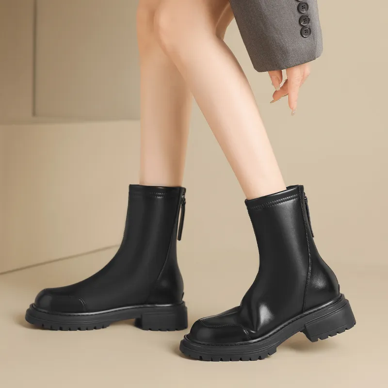 ZHR Ankle Boots Women's Black/Brown-4