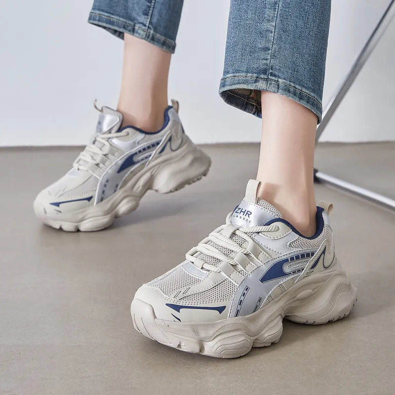 ZHR Abrasion Resistant Breathable Low Top Chunky Sneakers Women's-9