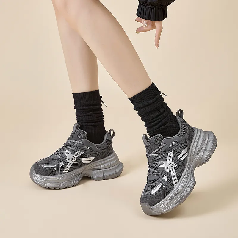 ZHR Cushioning, Wear Resistant Low Top Chunky Sneakers Women's-8