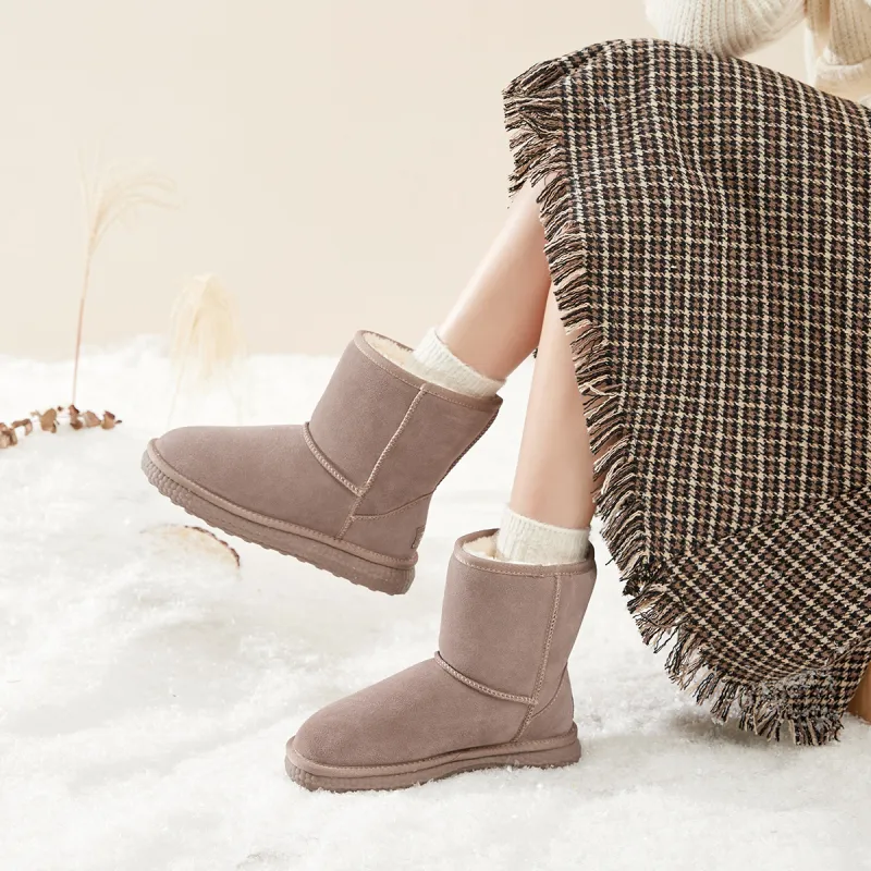 ZHR Wear-Resistant Coverage Knee-High Snow Boots Women's-3