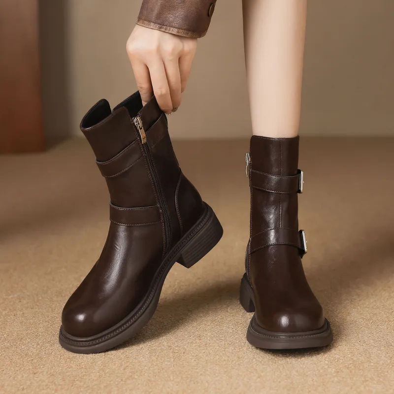 ZHR Ankle Boots Women's Black/Brown-10