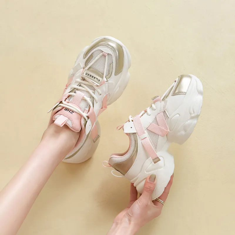 ZHR Sparkling Galaxy Cushioning Breathable Low-Top Chunky Sneakers Women's-28