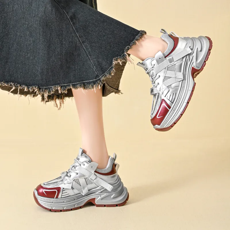 ZHR Sparkling Galaxy Cushioning Breathable Low-Top Chunky Sneakers Women's-11