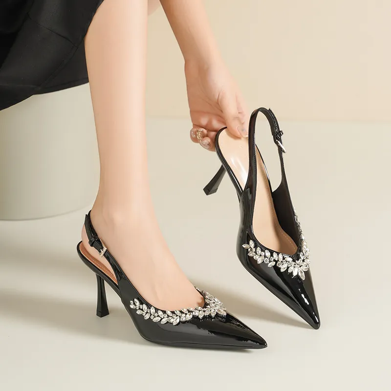 ZHR Slim Heel High Heels 8cm Women's-23