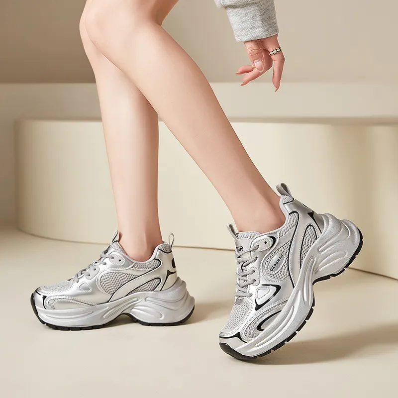ZHR Star Moon Wear resistant And Lightweight Low Top Chunky Sneakers Women's-2